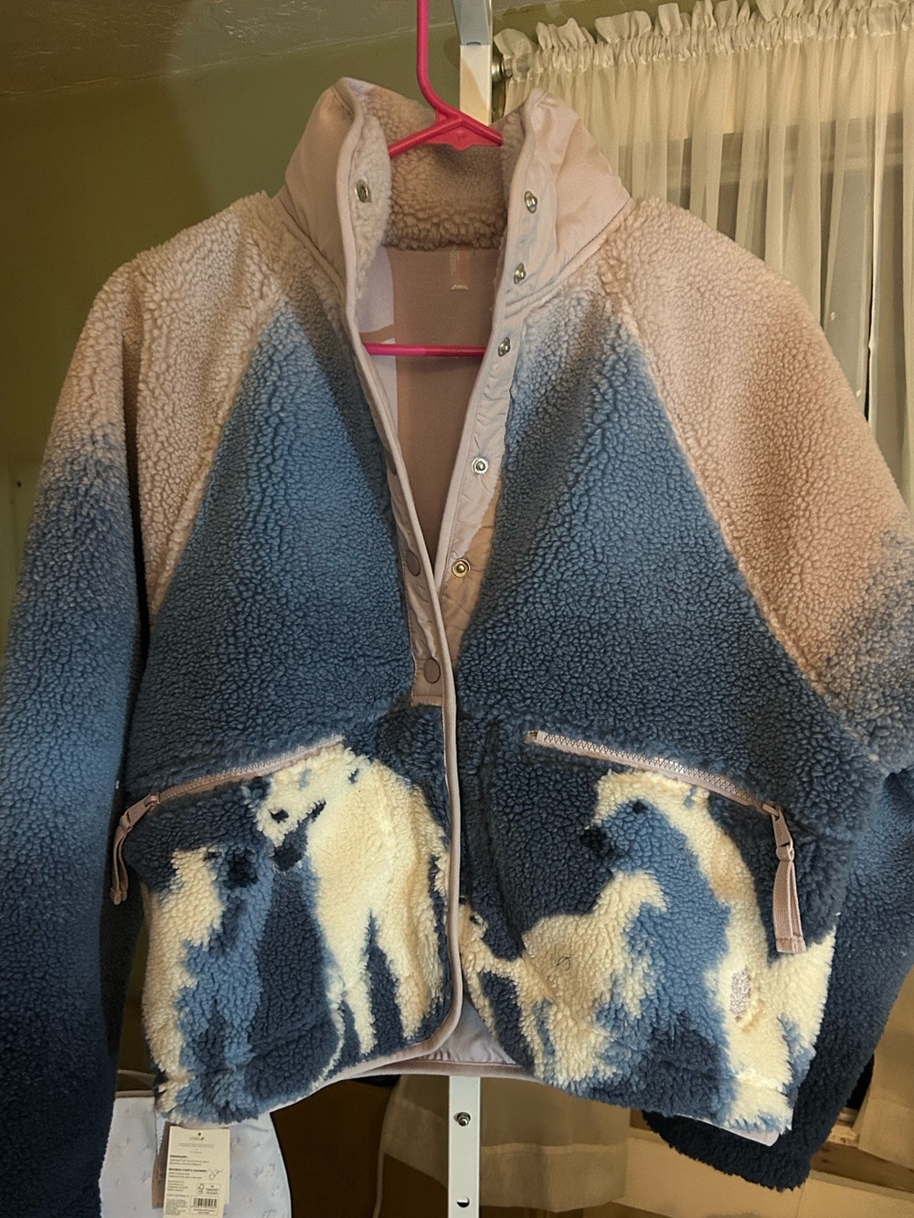 Free People Hit The Slopes Fleece Jacket with Polar Bears